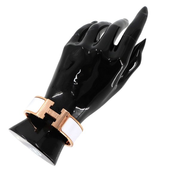 HERMES Clic Clac H PM Bangle White Pink Gold - Picture 7 of 7